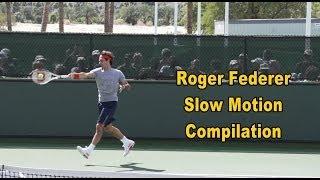 Roger Federer Super Slow Motion Compilation - Forehand, Backhand, Serve, Volleys and Overheads