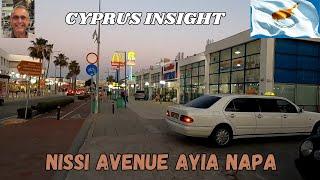 Nissi Avenue Ayia Napa Cyprus - An Evening Stroll.