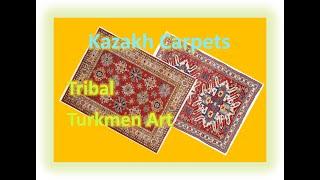 Antique Turkmen Kazakh Carpets - Tribal Handmade Rugs 4 Home Décor