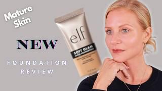 Foundation Review: Elf Soft Glam Satin Foundation & Jelly Pop Dew Primer on Mature Skin | Wear Test
