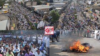 MASSIVE PROTEST IN GULBARGA AGAINST BJP MINISTER AMIT SHAH FOR REMARK ON DR. B R AMBEDKAR