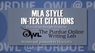 MLA Style: In-Text Citations (8th Ed., 2016)