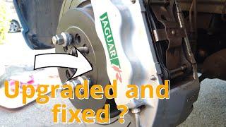 Maintaining Jaguar S-Type R: Part Nineteen (Checking and replacing front brake discs and pads)