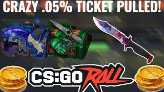 WE HIT A CRAZY .05% TICKET ON A CASE BATTLE (CSGOROLL + GIVEAWAY)