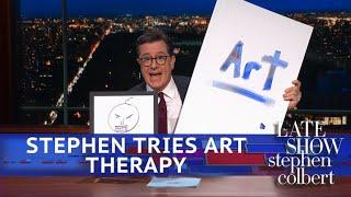 Stephen Colbert Goes To Art Therapy