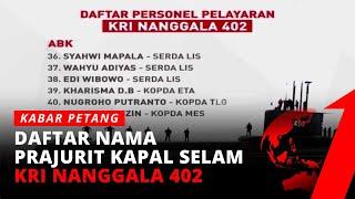 Daftar 53 Personel Pelayaran yang Ikut Hilang Bersama KRI Nanggala-402 | tvOne