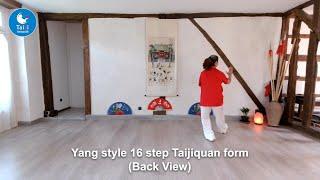 Yang style Tai Chi 16 form BACK VIEW by Patrizia with move names in EN, FR & ES