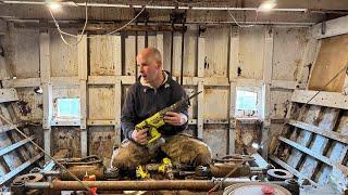 EP 222 Cutting Into Our Rotten Transom - Boat Building Tasks!