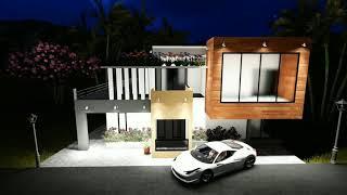 3d Exterior Design Night View # Designing