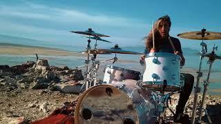 Brian Medeiros tears up his drum kit on Sleeping Lions!