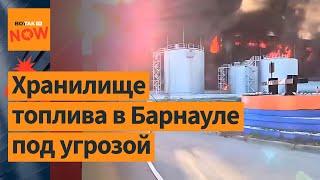 В Барнауле  полыхает мебельная фабрика