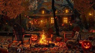 Haunted House Ambience for a Cozy Autumn HalloweenCrackling Fireplace & Nature Sounds for Sleep