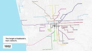 Adelaide Tramway Network Timeline Map: 140 Years of Trams (1878–2018)