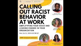 Calling Out Racist Behavior...Risk or Opportunity?