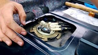 Cutting Fuel Pump Access Panel and Removing Fuel Pump Assembly - 86 Trans AM with 02 Gas Tank