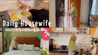 Rutinitas Harian ibu Rumah Tangga || Beres- Beres Rumah || bebersih rumah minimalis || Masak simpel