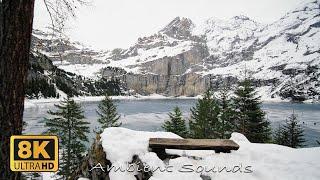 Oeschinensee Winter Switzerland 8K