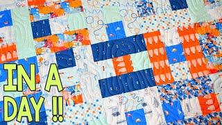 Block Tower | Layer Cake Quilt Pattern | Easy Baby Quilt Pattern | Beginner Quilt Pattern | In A Day