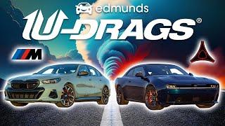 Edmunds U-Drags: Dodge Charger EV vs. BMW i5 M60 | Handling, Quarter Mile & More