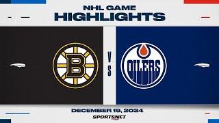 NHL Highlights | Bruins vs. Oilers - December 19, 2024