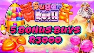 5 X R3000 Bonus Buys Challenge on Sugar Rush! Ft Gates of Olympus 1000