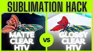 SUBLIMATION ON CLEAR HTV | SUBLIMATION FOR BEGINNERS | SUBLIMATION ON DARK FABRIC HACK