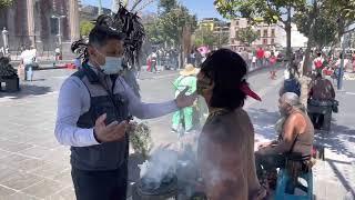 Aztec cleansing ritual with copal