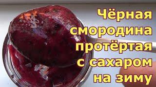 Нежнейшая черная смородина протертая с сахаром на зиму без варки. Простой рецепт холодного варенья.