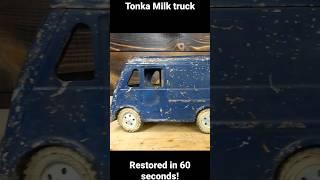 1950's Tonka Milk Truck restored in 60 seconds!