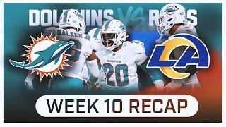 Miami Dolphins Vs Los Angeles Rams Week 10 Recap! Dominant Defense!