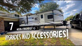 7 RV  Upgrades and Accessories that Install Quick and Easy// Travel Trailer Layover DIY Projects