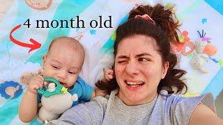 An Entire Day with my 4 Month Old (first time mom)