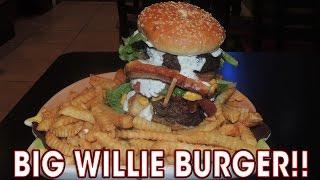 BIG WILLIE BURGER CHALLENGE w/ TARTAR SAUCE!!