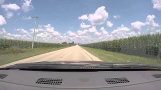 Driving through rural Illinois, USA