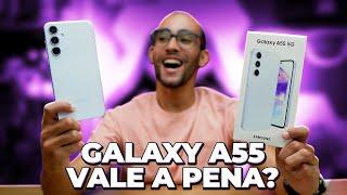 Esse SAMSUNG ME SURPREENDEU MUITO! CÂMERA BOA, BOM DESEMPENHO, TELA TOP e MAIS! Galaxy A55 - Review