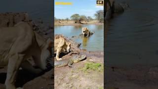 Lions Stuck in Mud Near Crocodile… The Strangest Natural Encounter!