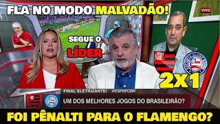 OLHA O QUE PASCOAL E ZINHO FALARAM DO JOGO: FLAMENGO 2x1 BAHIA - MENGÃO FOI PREJUDICADO?