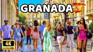 [4K] GRANADA - The Charming City of Andalucía, Spain - City Centre Walking Tour