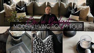 LIVING ROOM TOUR 2022 | STUNNING MODERN NEUTRAL HOME DECOR | LUX HOME ON A BUDGET | HOME UPDATES