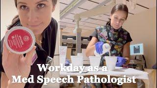 Day in the Life as a Medical SLP / Dysphagia Evaluations / Workday / Swallow Studies / Healthcare