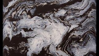 Abstract Acrylic Fluid Painting Demo | Untitled Monochrome (no.2) by Charles E. McNeal