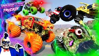 Monster Jam INSANE Racing, Freestyle and High Speed Jumps #50 | BeamNG Drive | Grave Digger