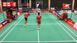 Kevin Sanjaya S. /Rafiddias Akhdan N. (PB Djarum) VS Arsya Isnanu Ardi P./Hantoro (PB Djarum)