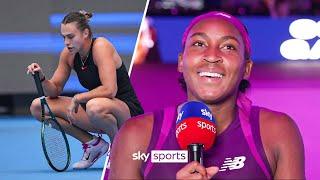 Coco Gauff BEATS Aryna Sabalenka to reach final of WTA Finals! 