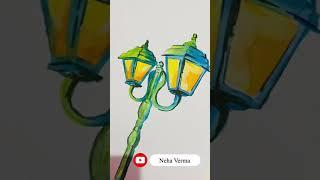 Water Color Lamp | Neha Verma | ArtByNeha #shots #youtubeshorts #trending