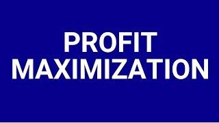 Profit maximization