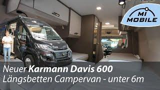 Neuer Karmann Davis 600 - bester Längsbetten Campervan - unter 6 Meter | Wohnmobil |Kastenwagen