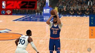 NBA 2K25 Gameplay: Minnesota Timberwolves vs New York Knicks (Current Gen)