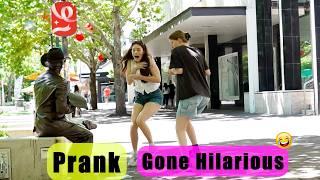 Statue Prank Reactions That Will Make You Laugh! So Funny