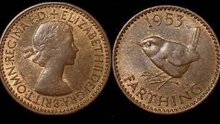 UK 1953 FARTHING Coin VALUE + REVIEW Elizabeth II Coin